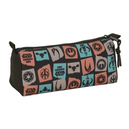 Trousse Mandalorian et Grogu 1 compartiment noir 21x8x7 cm