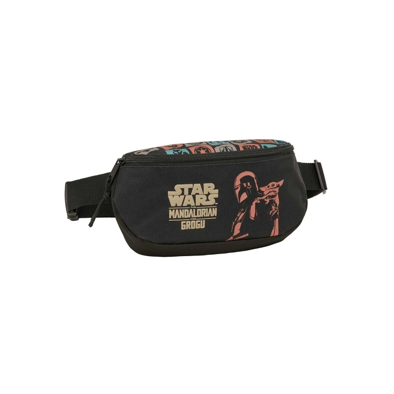 Sac banane Mandalorian et Grogu noir 23x14x9 cm