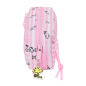 Trousse Snoopy 3 compartiments zippés rose 22x8,5x6 cm