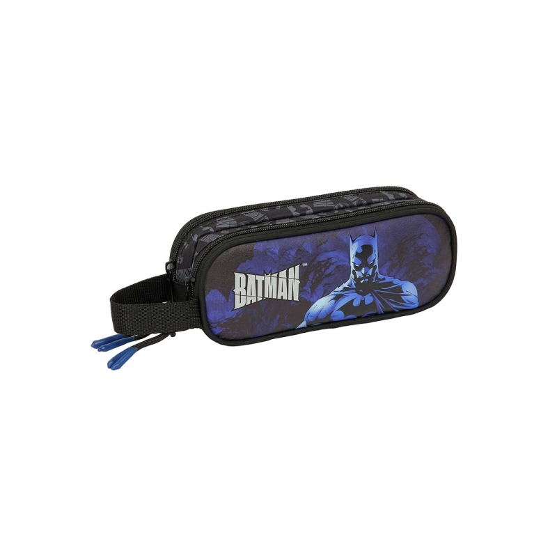 Trousse Batman 2 compartiments zippés noire 210x60x80 mm Trousse Batman 2 compartiments zippés noire 210x60x80 mm