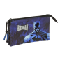Trousse Batman 3 compartiments zippés noire 0,6L