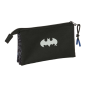 Trousse Batman 3 compartiments zippés noire 0,6L