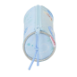 Trousse ronde Frozen bleu pastel 20x7x7 cm fermeture zip