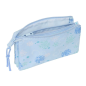 Trousse 3 compartiments bleu pastel 22x12x3cm Trousse 3 compartiments bleu pastel 22x12x3cm