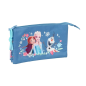 Trousse La Reine des Neiges 3 compartiments bleu 0,6L Trousse La Reine des Neiges 3 compartiments bleu 0,6L