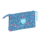 Trousse La Reine des Neiges 3 compartiments bleu 0,6L Trousse La Reine des Neiges 3 compartiments bleu 0,6L