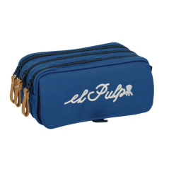 Trousse bleu marine trois compartiments