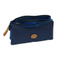 Trousse 3 compartiments bleu marine 22x12x3cm