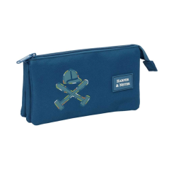 trousse bleu marine trois compartiments