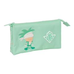 Trousse verte trois compartiments