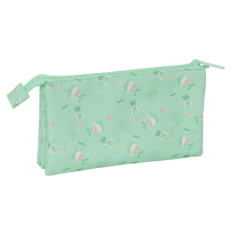 Trousse à 3 compartiments Real Betis Balompié verte 22 x 12 x 3 cm