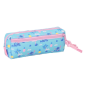 Trousse 3 compartiments Safta Stitch Waves bleu clair 22x8,5x6cm