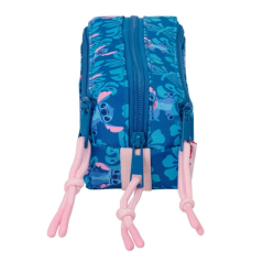 Trousse bleu foncé trois compartiments