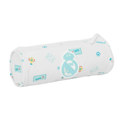 Trousse ronde Real Madrid blanche 20 x 7 x 7 cm, fermeture éclair