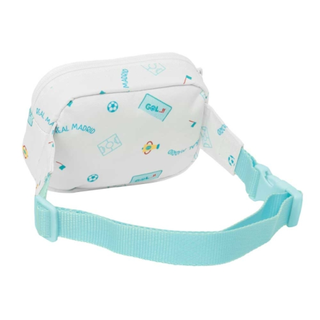 Sac banane enfant Real Madrid blanc 14x11x4 cm