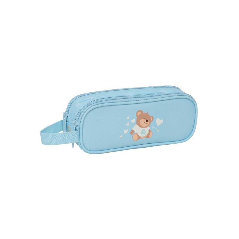Trousse Real Madrid 2 compartiments bleu 21x8x6cm