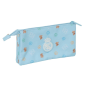 Trousse 3 compartiments Real Madrid bleu 22x12x3 cm