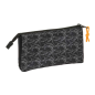 Trousse Naruto 3 compartiments zippés noire 0,6L Trousse Naruto 3 compartiments zippés noire 0,6L