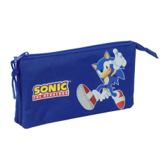 trousse bleu foncé trois compartiments
