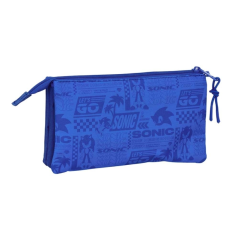 Trousse Safta Sonic 3 compartiments bleu foncé 0,6L