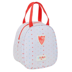 sac isotherme blanc à poignée rouge