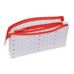 Trousse blanche rouge trois compartiments