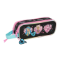 Trousse Monster High à 2 compartiments, noire, 210 x 60 x 80 mm