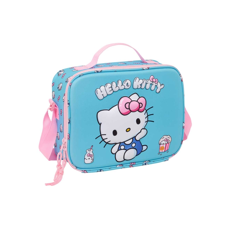 Safta Hello Kitty sac isotherme pour repas 3D bleu clair 25 x 19,5 x 9 cm Safta Hello Kitty sac isotherme pour repas 3D bleu clair 25 x 19,5 x 9 cm
