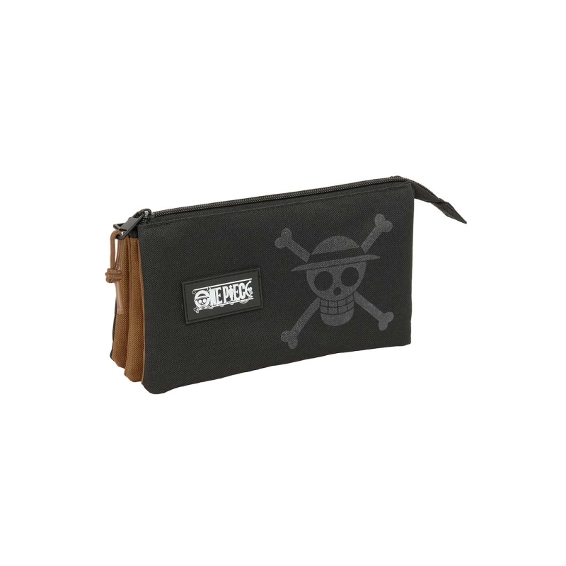 Trousse One Piece 3 compartiments zippés noire 0,6L Trousse One Piece 3 compartiments zippés noire 0,6L