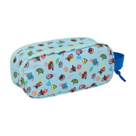 Safta Toy Story trousse 3D 2 compartiments bleu pastel 21x8x6cm