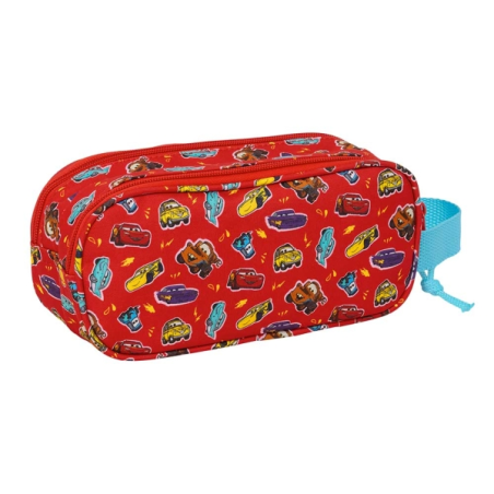Trousse Cars 3D 2 compartiments rouge 21 x 8 x 6 cm Safta