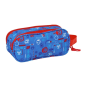 Trousse Iron Man 3D 2 compartiments bleu foncé 21x8x6cm