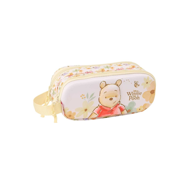 Trousse Winnie l’Ourson 3D 2 compartiments jaune pastel 21x8x6cm Trousse Winnie l’Ourson 3D 2 compartiments jaune pastel 21x8x6cm