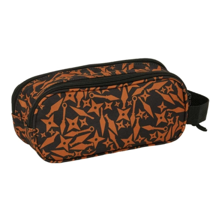 Safta Naruto Trousse 3D 2 Compartiments Noir Orange 21x8x6cm