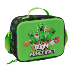 sac-repas Minecraft vert et noir