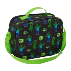 Safta Minecraft Boom — sac isotherme pour repas 25 x 19,5 x 9 cm vert et noir