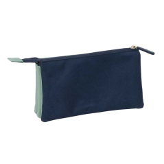 Trousse 3 compartiments Safta el Pulpo turquoise clair 22x12x3 cm
