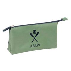 Trousse verte trois compartiments