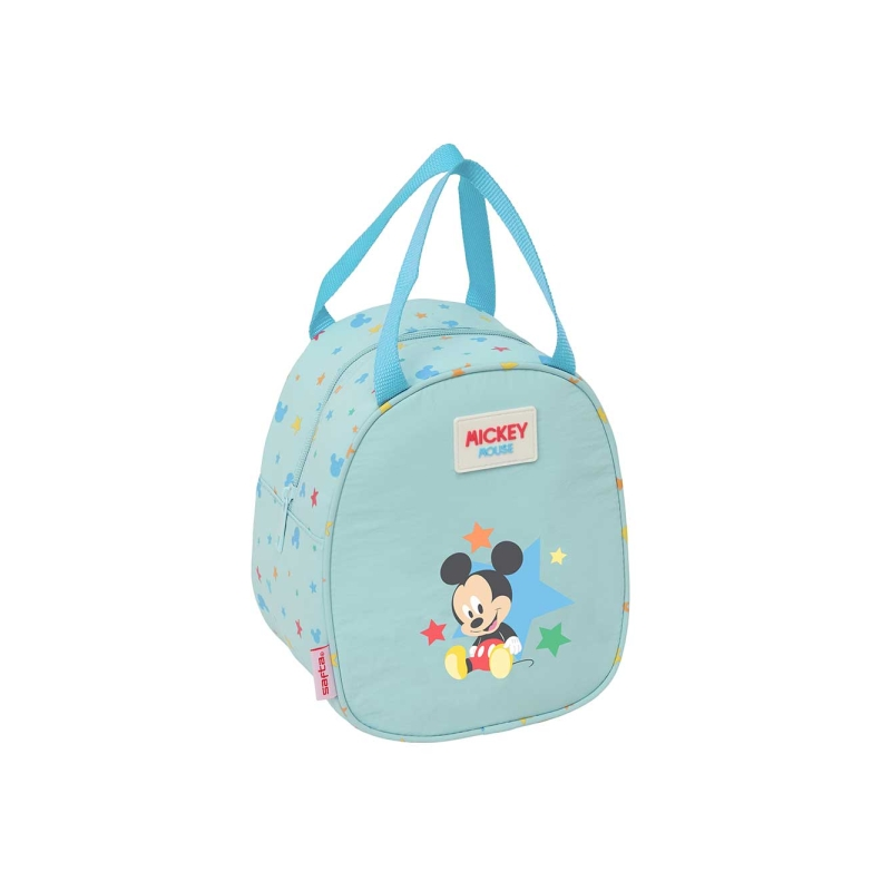 Sac isotherme Mickey Mouse pour bébé, bleu pastel, 19 x 22 x 14 cm