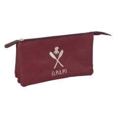 Trousse bordeaux trois compartiments