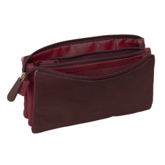 Trousse bordeaux trois compartiments