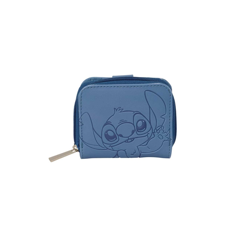 Porte-monnaie Stitch bleu Safta avec compartiment zippé 0,10L