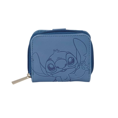 porte-monnaie bleu Stitch Safta