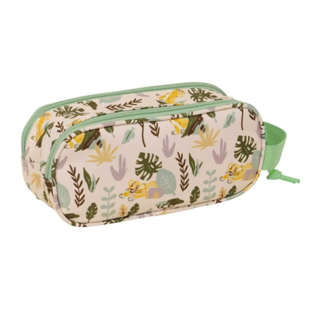 Trousse 3D Le Roi Lion 2 compartiments pêche claire 21x8x6cm