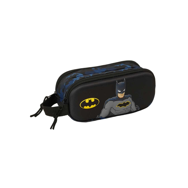Trousse Batman 3D 2 compartiments noir 21x8x6cm