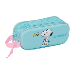 Trousse Snoopy bleu pastel