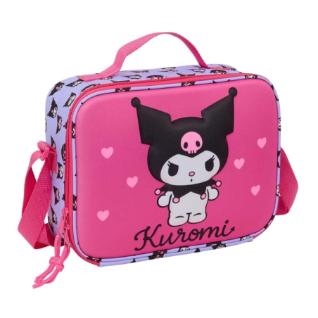 sac repas Kuromi magenta à bandoulière