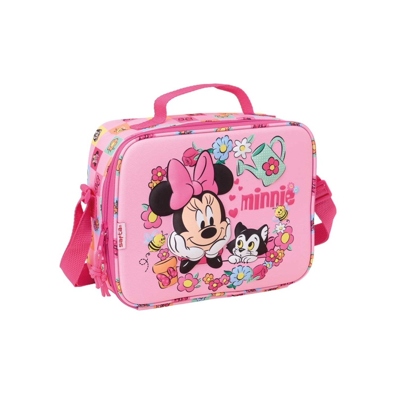 Sac isotherme Minnie Mouse 3D rose 25x19,5x9 cm