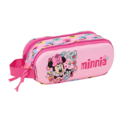 Trousse Minnie rose 3D double compartiments