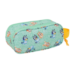 Trousse 3D Bluey 2 compartiments Menthe 21x8x6 cm